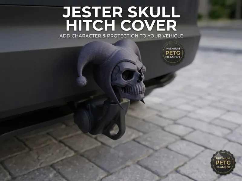 Jester Skull Trailer Hitch Cover