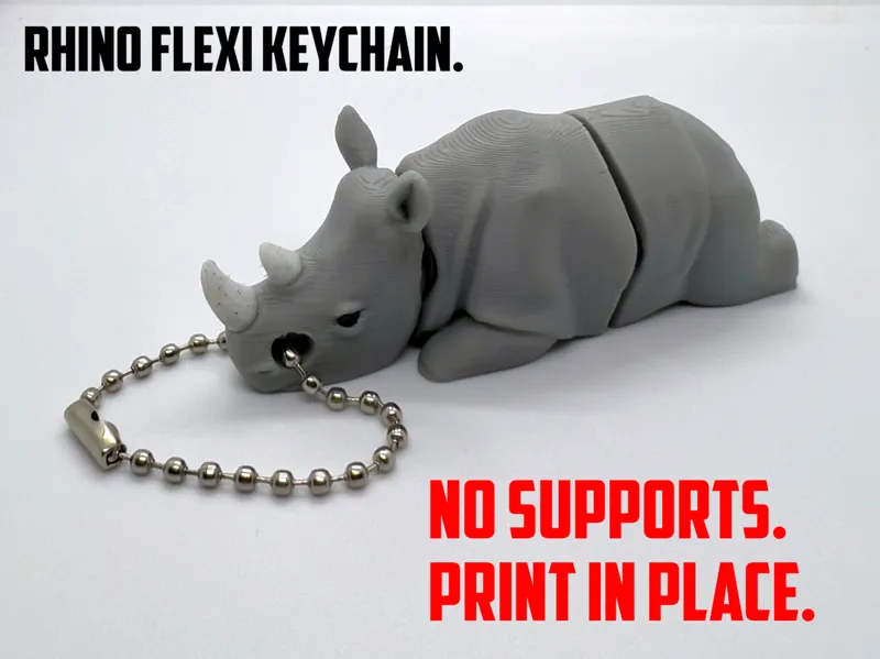 Rhino Flexi Keychain