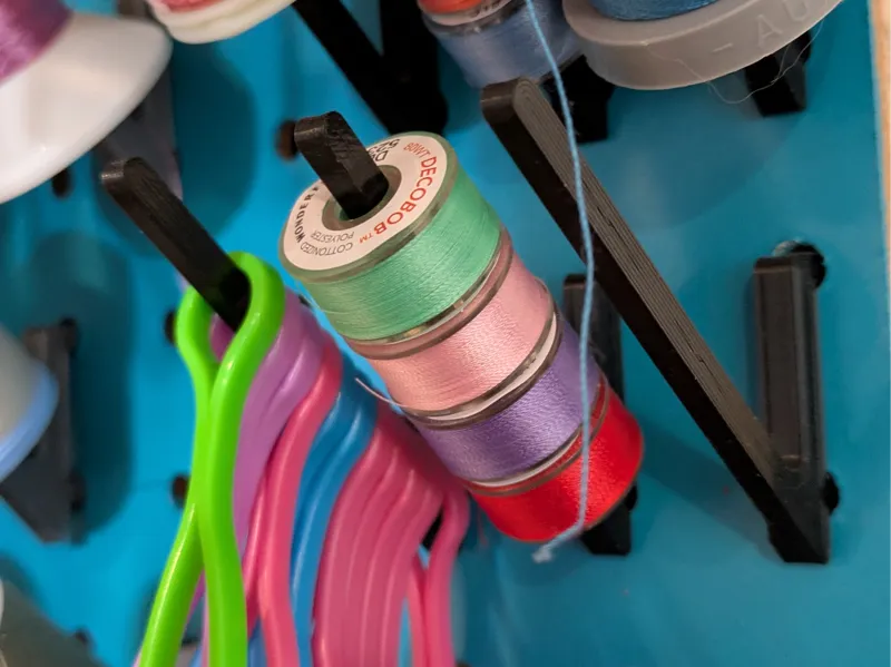 Peg Board Bobbin Holder