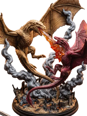Figura decorativa: Sunfyre vs Meleys – Battle of Rook's Rest — vista de referencia 2