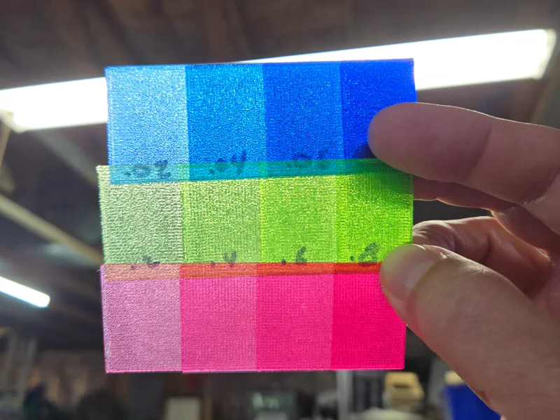 Translucent PETG Test Blocks