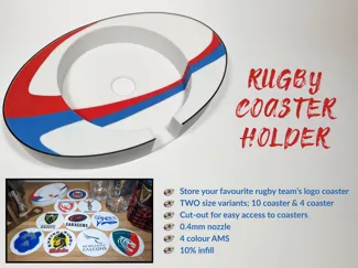 Rugby Coaster Holder