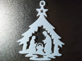 Christmas nativity ornament tree