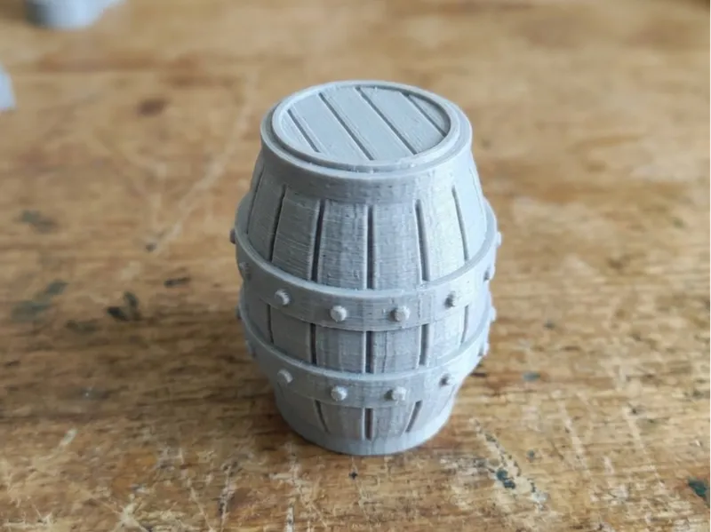 Stylized Medieval Barrel- Tabletop Scatter Terrain