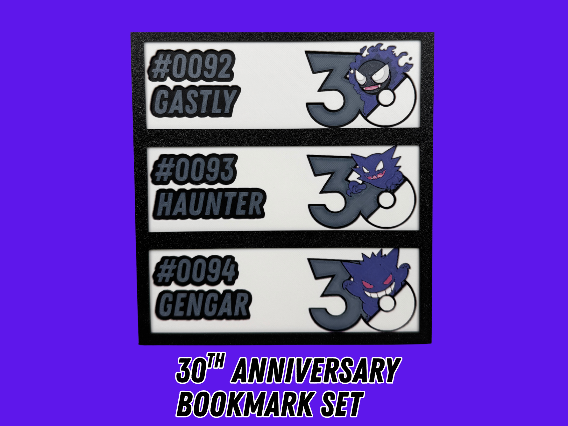 Gastly, Haunter, Gengar - 30th Anniversary 