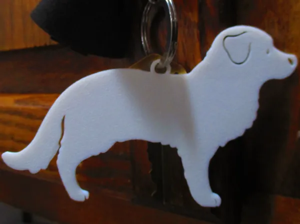 Porte-clés silhouette golden retriever