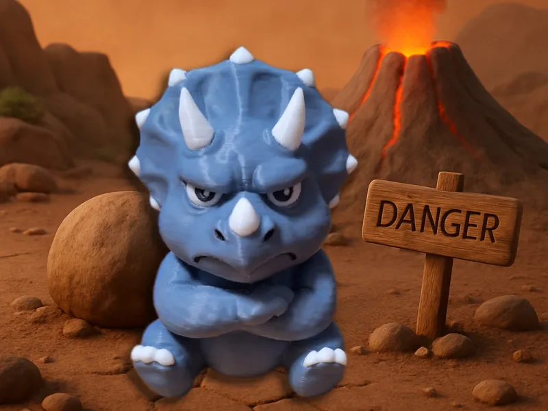 Tuff — the Grumpy Triceratops 