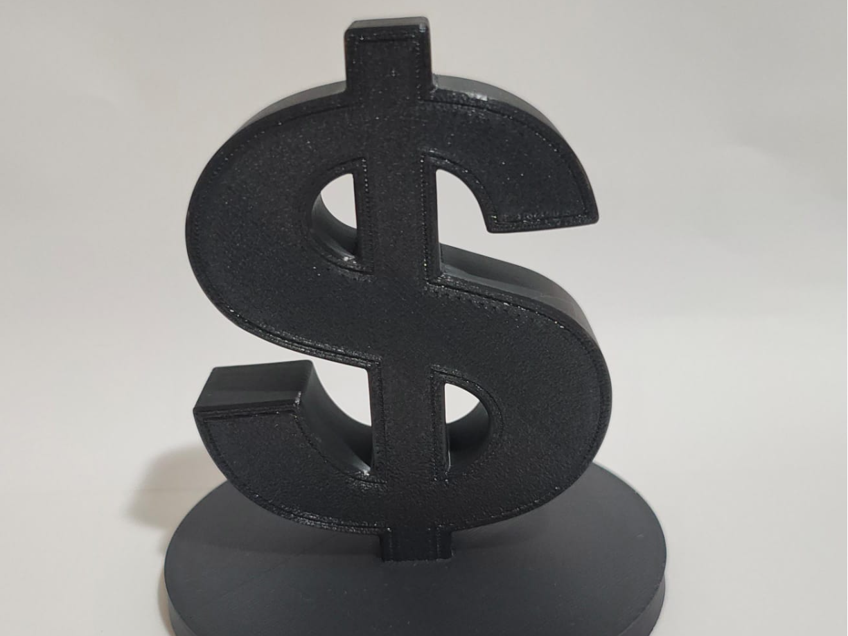 Dollar Symbol Desk Model with Base