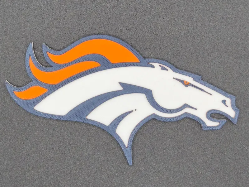 Broncos Layered Logo - Wall Art, Magnet & Keychain