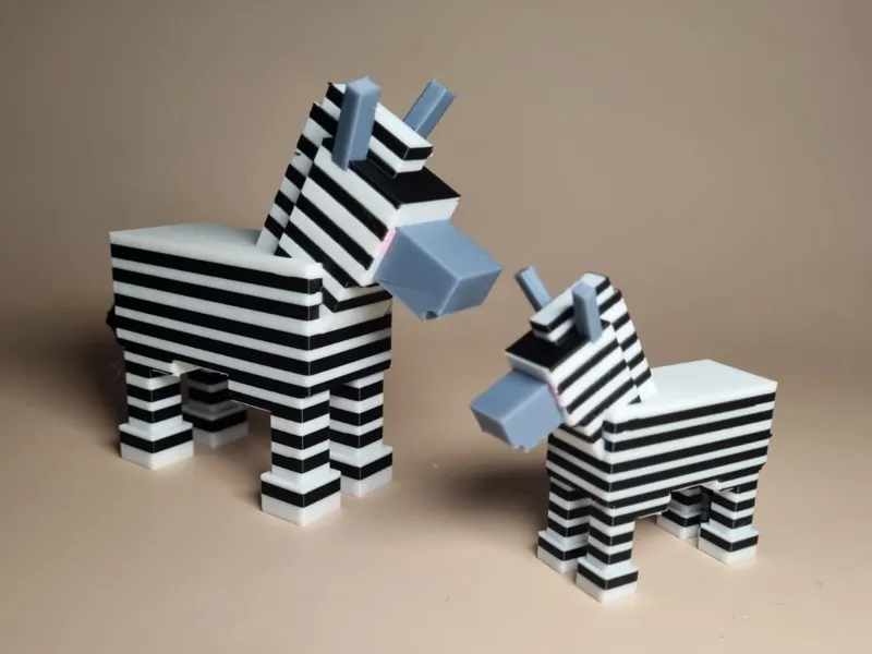 Minecraft Zebra & Baby