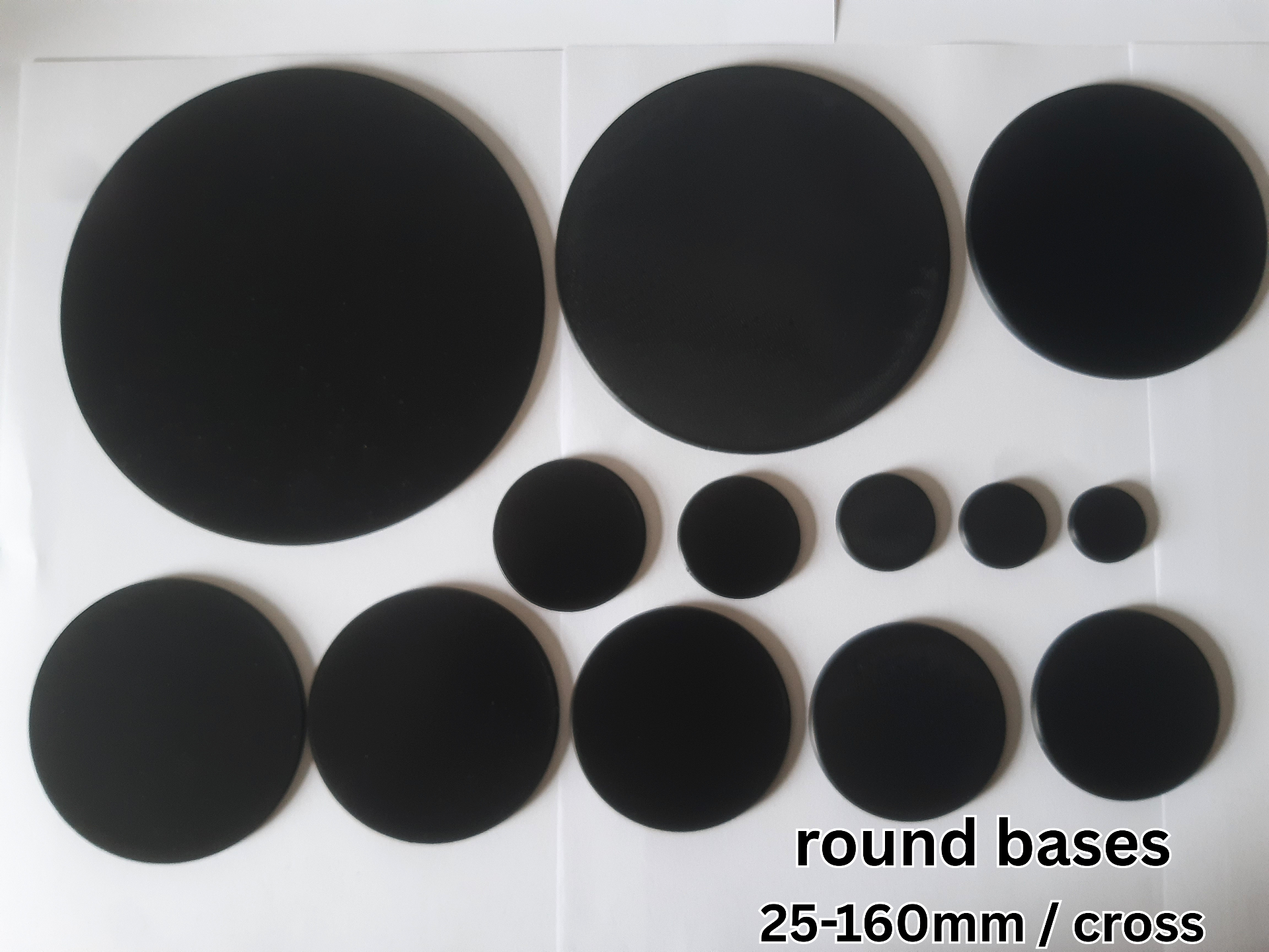 round bases - 25-160mm - plane - cross