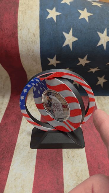 Challenge Coin display spinner