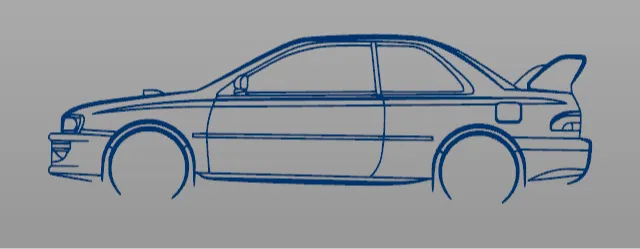 Subaru Impreza 22B Wallart/Silhouette