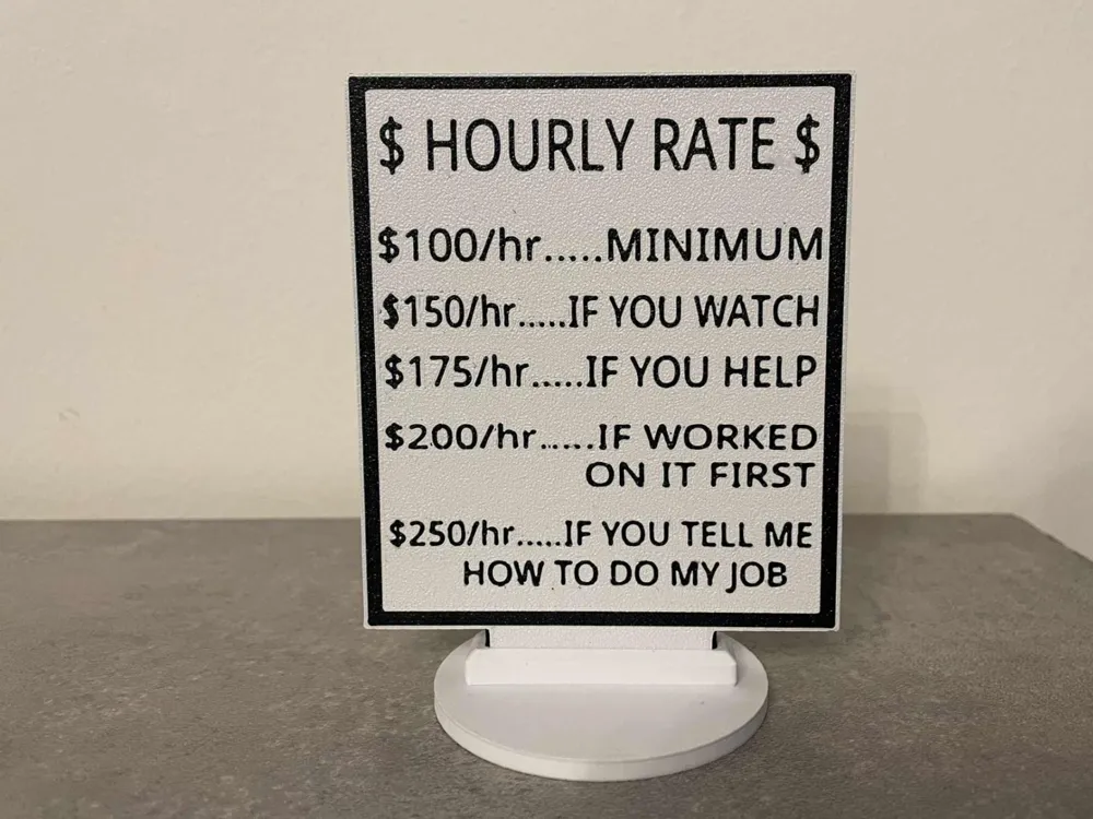 Funny desk sign - Free 3D Print Model - MakerWorld