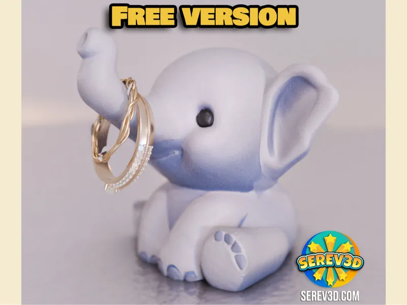 Baby Elephant Ring Holder