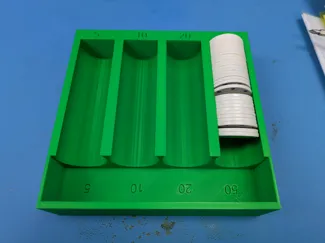 4 row Poker Chip Holder with Catchment Tray