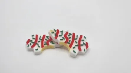 little debbie christmas tree earrings view 2