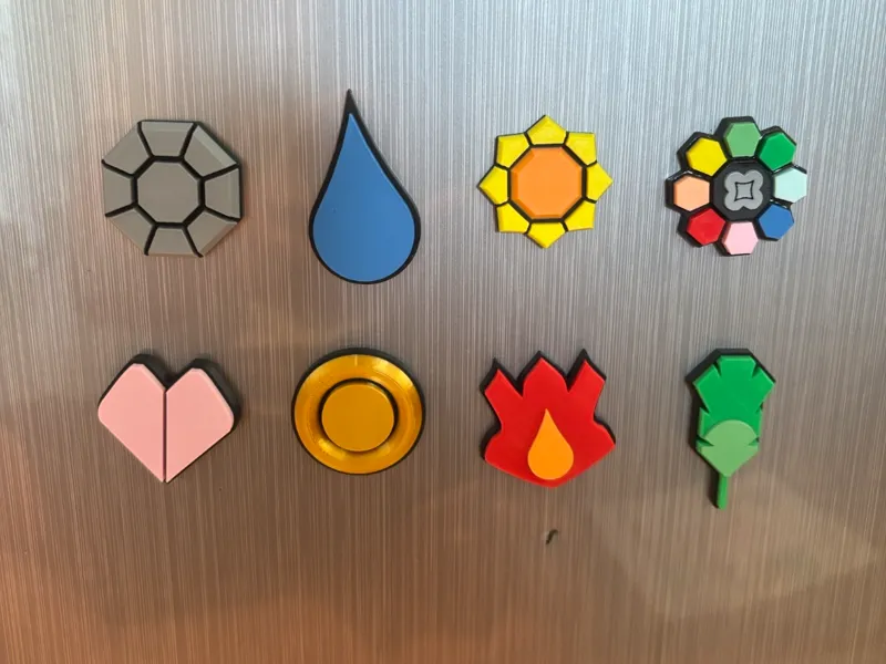 Kanto Region Badge Magnets