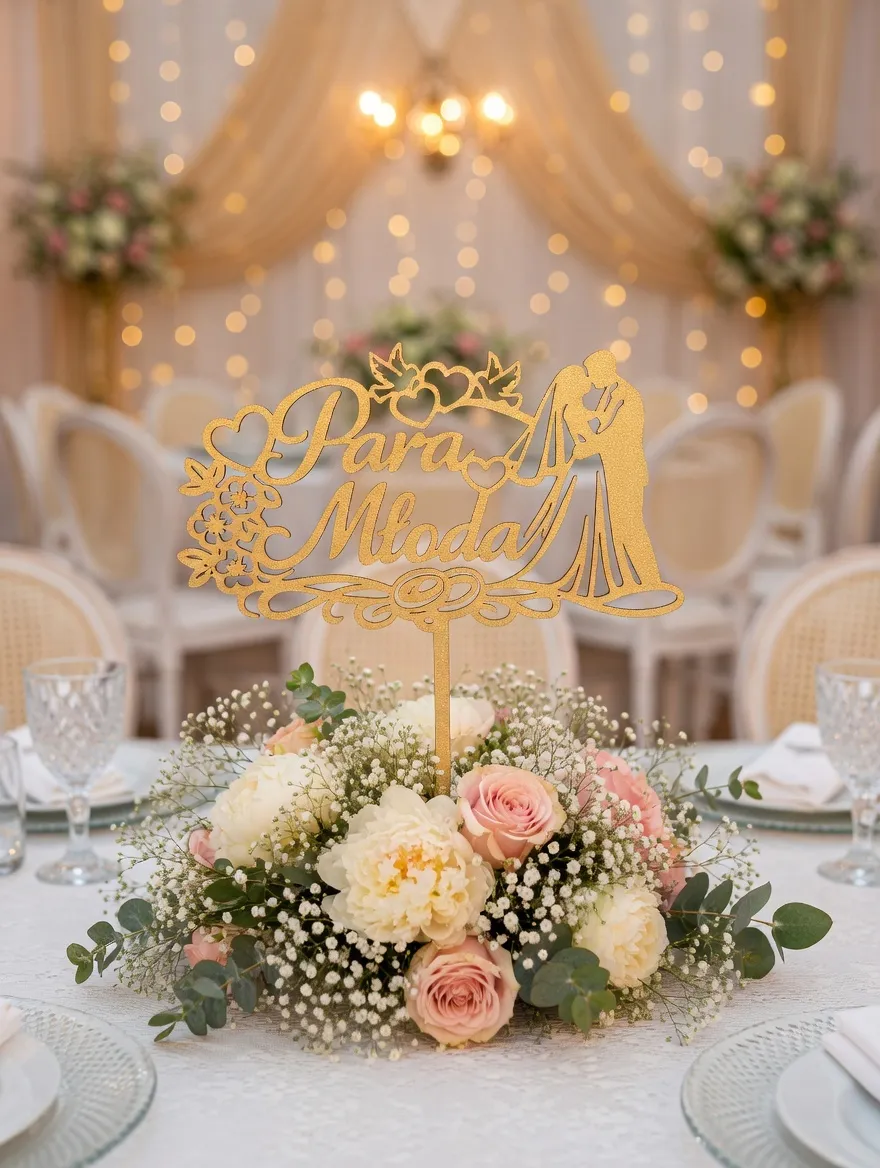 Cake and flower topper "Bride and Groom" – wedding - Free 3D Print ...