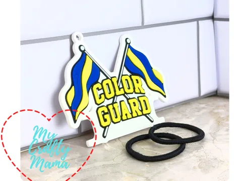 Accesorio para sujetar ligas de cabello: Color guard hair tie holder keychain — referencia de MakerWorld