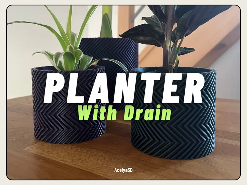 ZigZag Planter with Drain System - Multiple Sizes