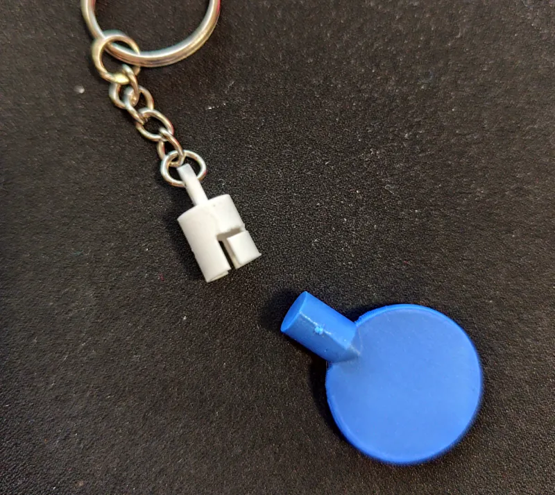 Removable shopping cart coin keychain