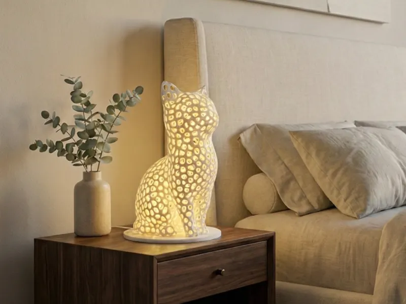 Gatto voronoi lampada 