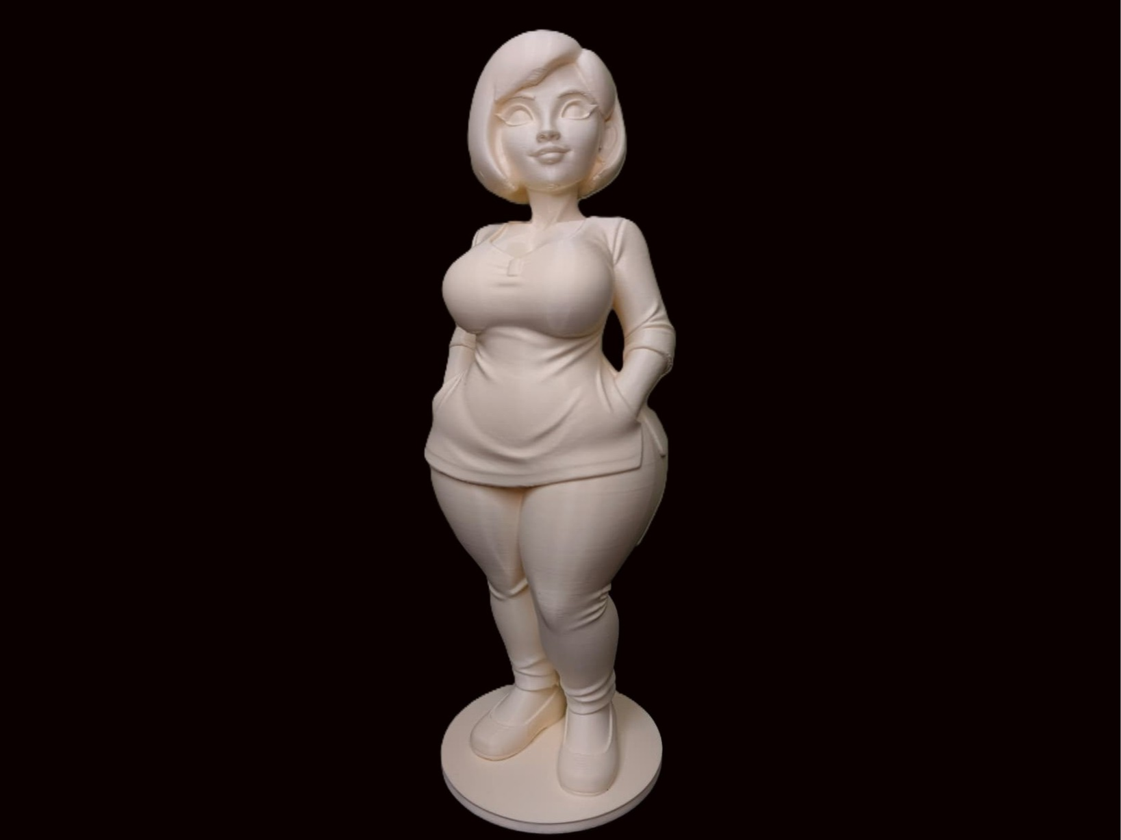 Cartoon Woman -01 - AI Sculpt Series