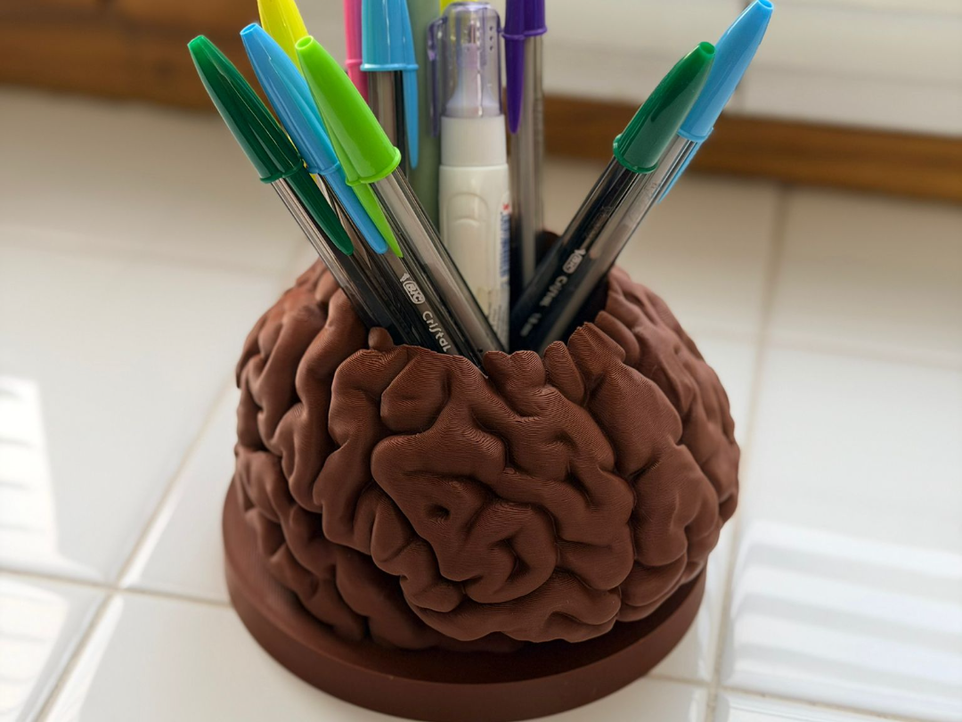 Brain pen holder