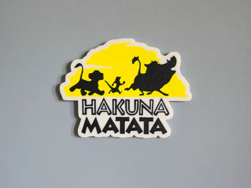 Hakuna Matata – Roi Lion Silhouettes 2D Flat