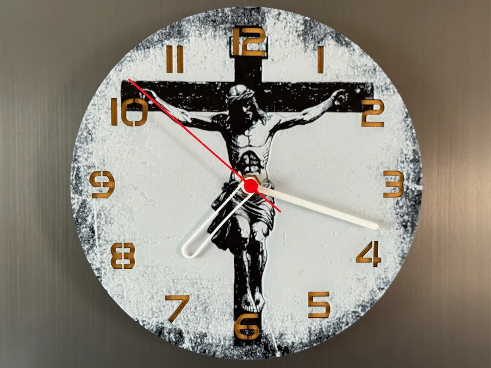wall / desk clock jesus on the cross by cP3D MakerWorld: Download Free ...