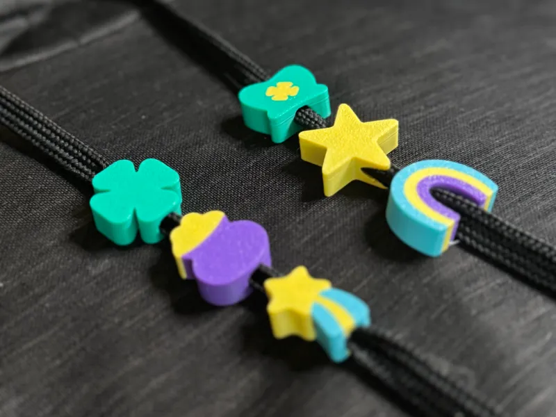 Lucky Charms Drawstring Beads | St Patricks Day