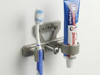 Wall Mounted Toothbrush & Paste Holder