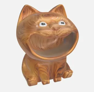 招财猫大嘴猫进门钥匙收纳摆件