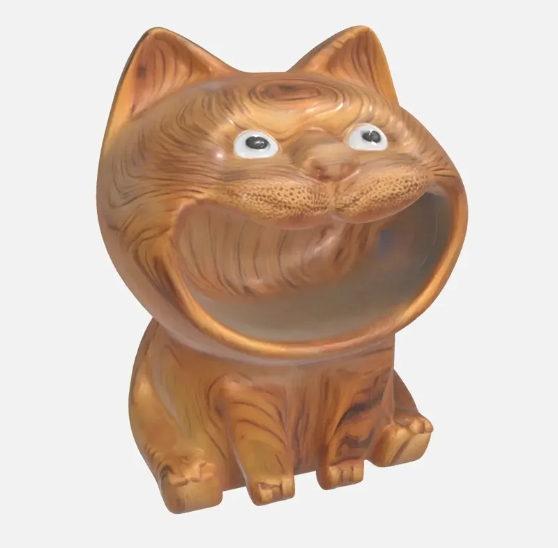 招财猫大嘴猫进门钥匙收纳摆件