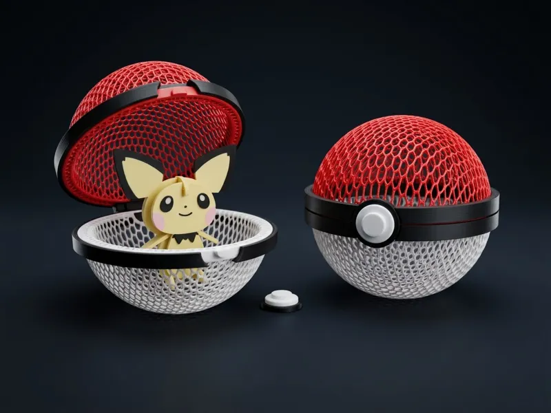 Pokeball Inspired Thermoformed Container