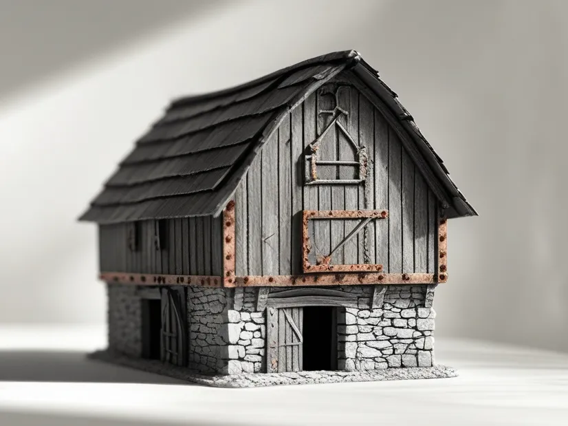 Meieval Barn Medieval Barn miniature 069 - Free 3D Print Model - MakerWorld