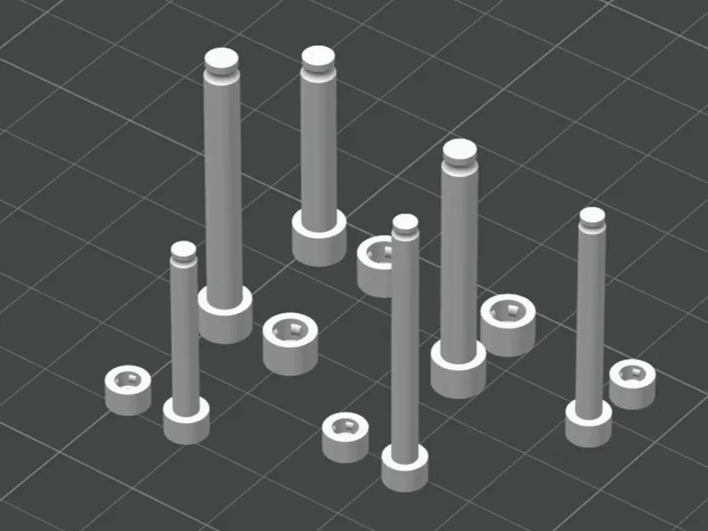 Parametric Hinge Pin with Snap-On Cap for Boxes