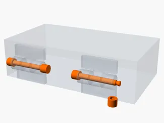 Parametric Hinge Pin with Snap-On Cap for Boxes