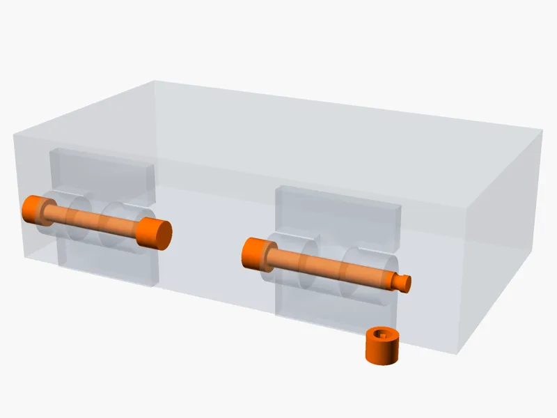 Parametric Hinge Pin with Snap-On Cap for Boxes