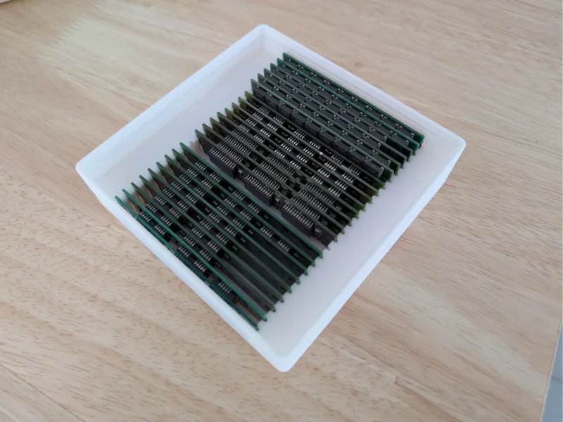Gridfinity 3x3x0.75 30-pin simm storage bin