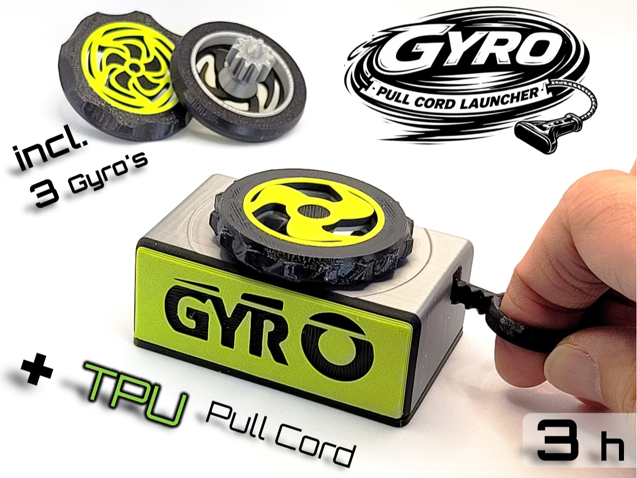 Gyro Pull Cord Launcher  >> TPU << 