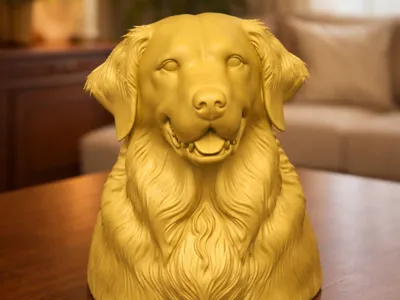 Golden Retriever Dog Bust