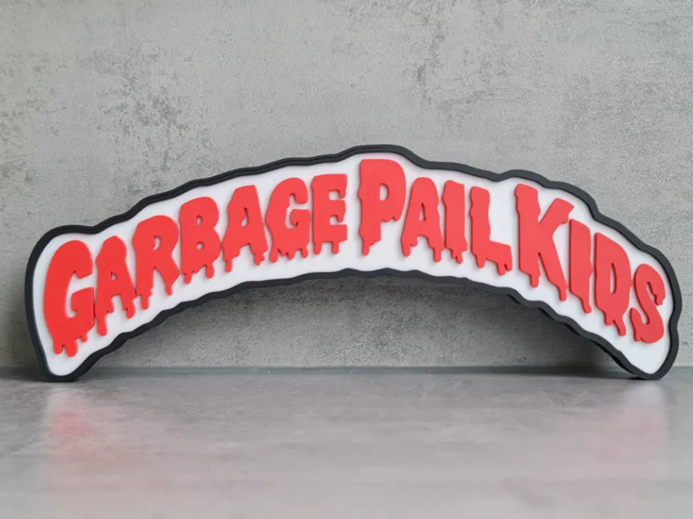 GPK Garbage Pail Kids Logo / Sign - Free 3D Print Model - MakerWorld