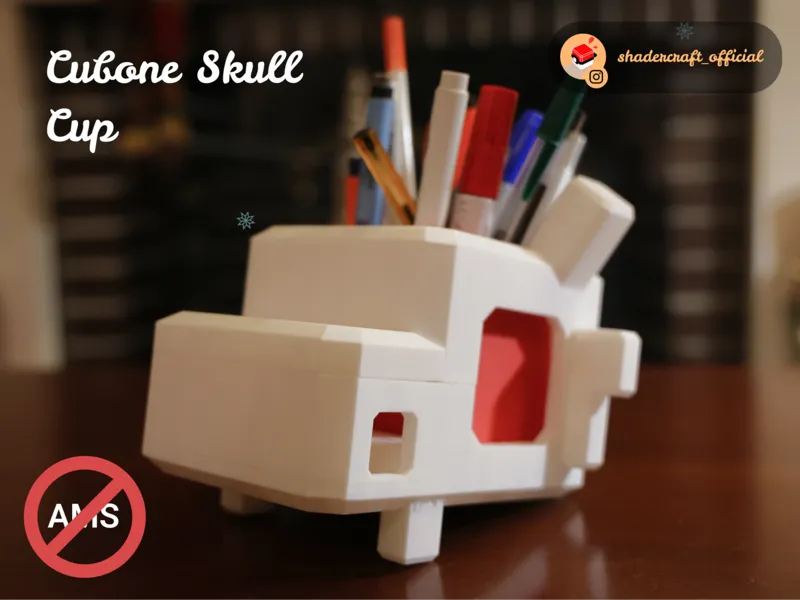 Pokemon Cubone Skull Pencil Holder