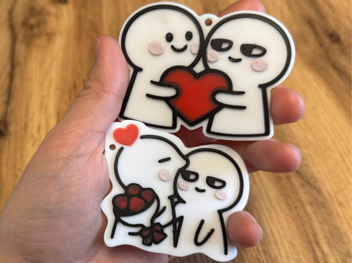 Cute Love Keychain / Car Charm Valentine Day