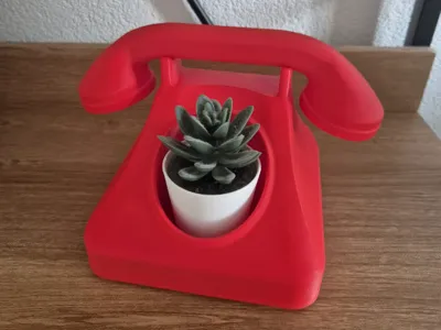 Vintage telephone flower pot
