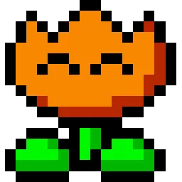 No AMS needed Retro Mario Fire flower Pixel Puzzle/Wall Art