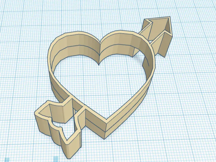 Heart with arrow cookie cutter