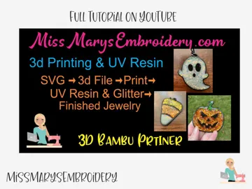 Llavero: Halloween Bezels Set -- 3d Print & UV Resin — vista de referencia 5